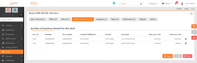 Archive of Invoices