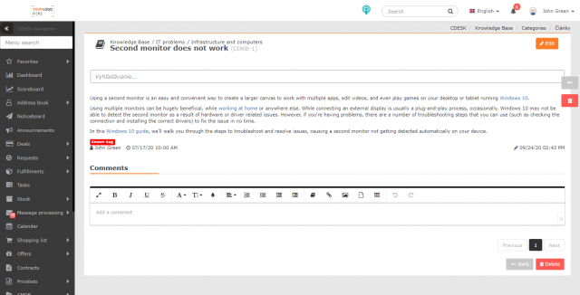 Article in the Knowledge Base