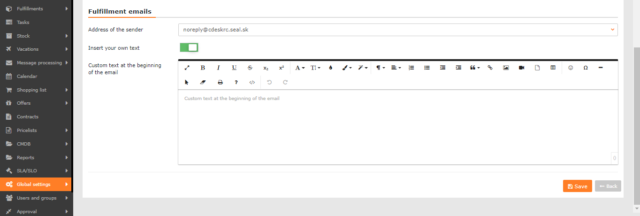 Fulfillment emails