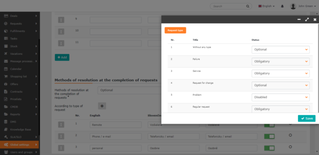 Setting the methods when finishing the request for each type of request separately