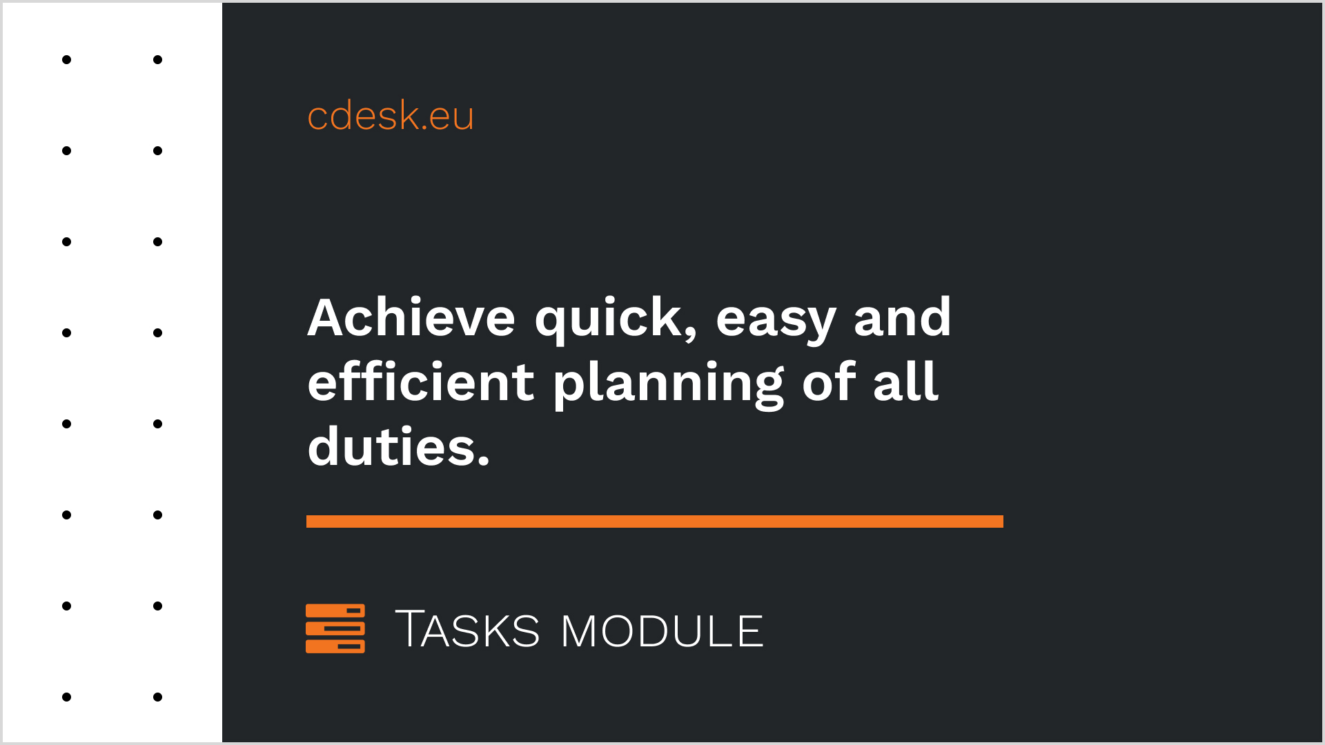 Tasks - Features Overview - CDESK