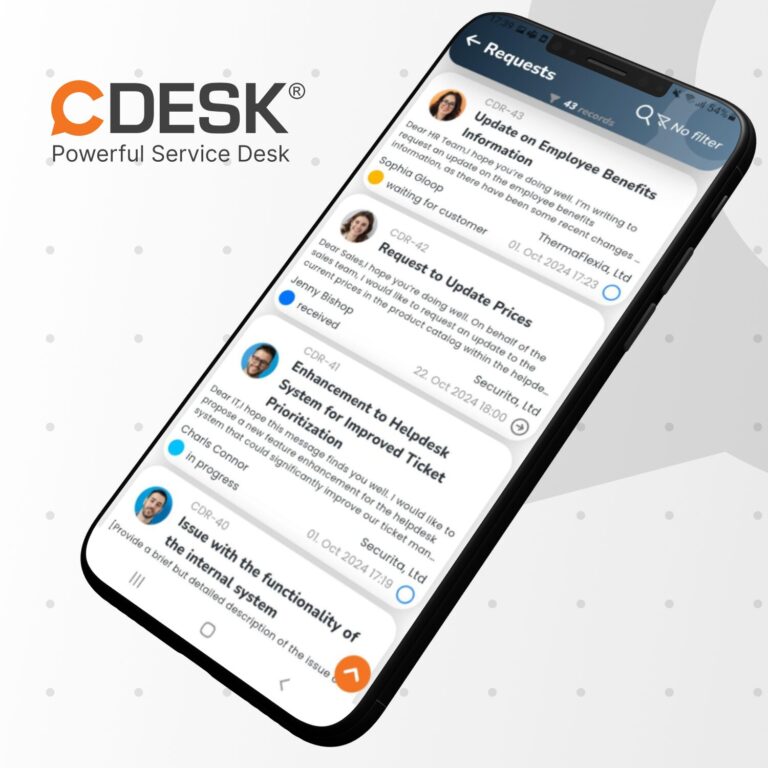 CDESK Pro: Application for service trips